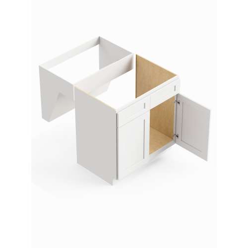 SMSB30-ADA Framington 30-in x 24-in x 33-in Ready To Assemble Remington ADA Sink Base Cabinet, White