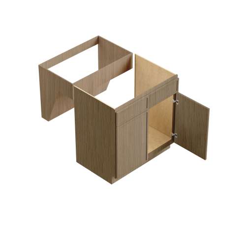 SMSB36-ADA-ASM-FR02-TW Framington 36-in x 24-in x 33-in Assembled Latitude ADA Sink Base Cabinet, Tan Wood