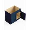 SMSB33-RTA-FR01-NB Framington 33-in x 24-in x 35-in Ready To Assemble Remington Double Door Double Drawer Front Sink Base Cabinet, Navy Blue