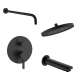 SMAPRK1610T-2-MB Astra Two Function Round ADA Pressure Balance Shower And Tub Set, Matte Black