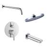 SMAPRK1610T-2-PC Astra Two Function Round ADA Pressure Balance Shower And Tub Set, Polished Chrome