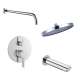 SMAPRK1610T-2-PC Astra Two Function Round ADA Pressure Balance Shower And Tub Set, Polished Chrome