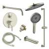 SMAPRK1610TH-3-BN Astra Three Function Round ADA Pressure Balance With Hand Shower On Bar Shower And Tub Set, Brushed Nickel