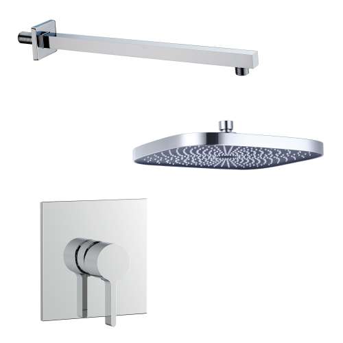 SMAPSK1610-1-PC Astra Single Function Square ADA Pressure Balance Shower Set, Polished Chrome