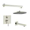 SMAPSK1610T-2-BN Astra Two Function Square ADA Pressure Balance Shower And Tub Set, Brushed Nickel