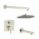 SMAPSK1610T-2-BN Astra Two Function Square ADA Pressure Balance Shower And Tub Set, Brushed Nickel