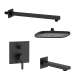 SMAPSK1610T-2-MB Astra Two Function Square ADA Pressure Balance Shower And Tub Set, Matte Black