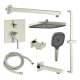 SMAPSK1610TH-3-BN Astra Three Function Square ADA Pressure Balance With Hand Shower On Bar Shower And Tub Set, Brushed Nickel