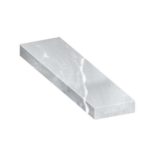 SMASB4812-50 48-in x 12-in x 4-in Solid Surface Adjustable Shower Bench, Moonstone