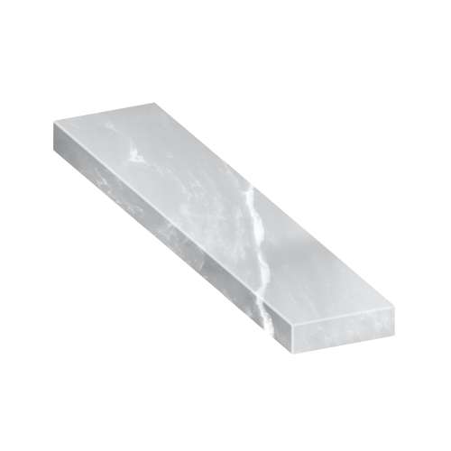 SMASB6012-50 60-in x 12-in x 4-in Solid Surface Adjustable Shower Bench, Moonstone