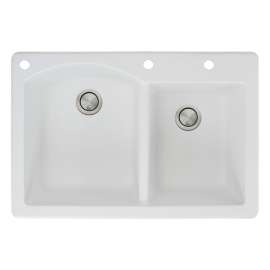 Adagio Granite 33-in Drop-in Kitchen Sink - SMATDD3322-BAD