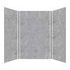 SMBWK603696-73 BelAir 60-In X 36-In X 96-In Glue To Wall 3-Piece Shower Wall Kit, Fossil