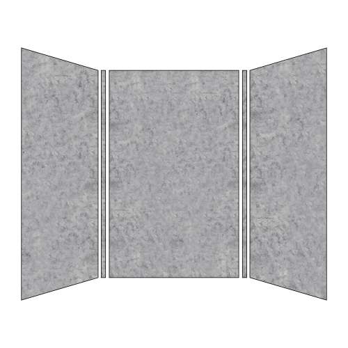 SMBWK604896-73 BelAir 60-In X 48-In X 96-In Glue To Wall 3-Piece Shower Wall Kit, Fossil