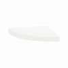 SMCCS1515-01 15-in x 15-in x 3-in Solid Surface Curved Corner Shower Seat, White