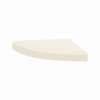 SMCCS1515-02 15-in x 15-in x 3-in Solid Surface Curved Corner Shower Seat, Cameo/Biscuit