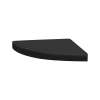 SMCCS1515-09 15-in x 15-in x 3-in Solid Surface Curved Corner Shower Seat, Black