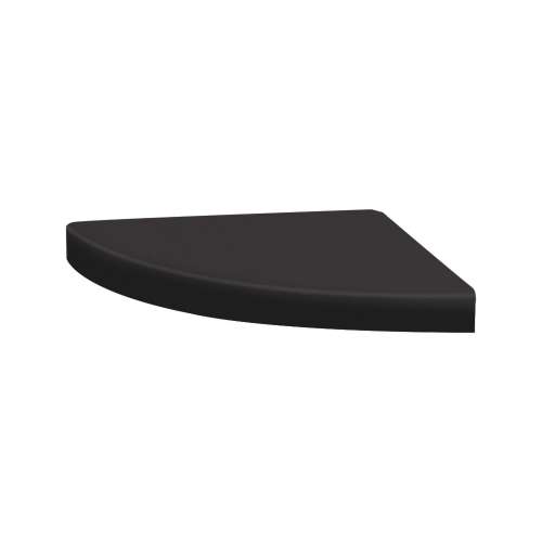SMCCS1515-09 15-in x 15-in x 3-in Solid Surface Curved Corner Shower Seat, Black