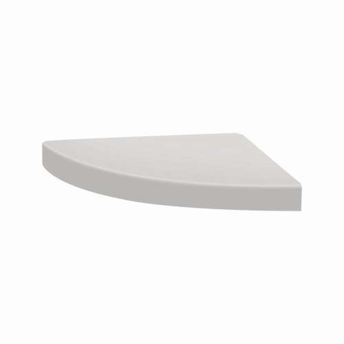 SMCCS1515-39 15-in x 15-in x 3-in Solid Surface Curved Corner Shower Seat, Grey