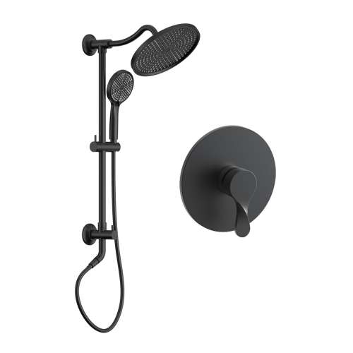 SMCPRK95H-1-MB Centro One Function Pressure Balance With Hand Shower On Bar Set, Matte Black