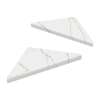 SMCSB99PR-72 9-in x 9-in x 1-in Solid Surface Corner Shelf With Brackets (Set of 2), Life Tree