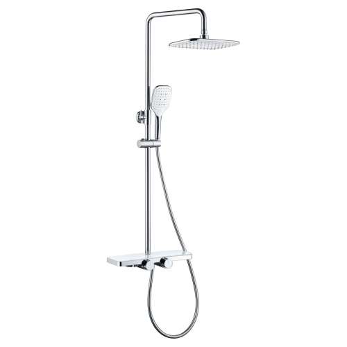 SMCTSS-PC Selene Three Function Thermostatic With Hand Shower And Shelf Shower Set, Polished Chrome