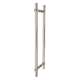 SMDH-BND-D-BK-BS Barrington 20-in Barn/Pivot Shower Door Knurled Double Sided Handles, Brushed Stainless
