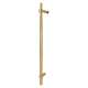 SMDH-BND-K-BK-CB Barrington 20-in Barn/Pivot Shower Door Knurled Handle And Knob, Champagne Bronze