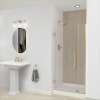 SMEHTB34287610C-T-CB Ethan 34-in W x 76-in H Hinged Shower Door in Champagne Bronze with Clear Glass
