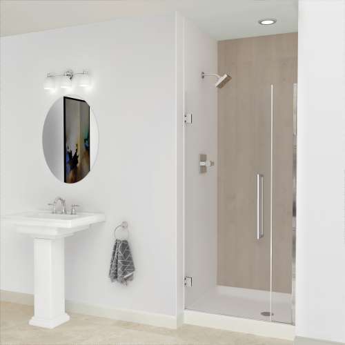 SMEHTB33277610C-T-PC Ethan 33-in W x 76-in H Hinged Shower Door in Polished Chrome with Clear Glass