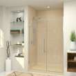 SMEHTB525287610C-BK-BS Ethan 52.5-in W x 76-in H Hinged Shower Door in Brushed Stainless with Clear Glass