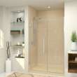 SMEHTB53297610C-T-BS Ethan 53-in W x 76-in H Hinged Shower Door in Brushed Stainless with Clear Glass