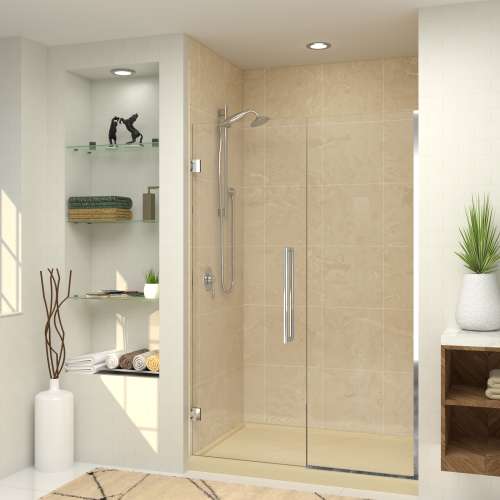 SMEHTB535297610C-T-PC Ethan 53.5-in W x 76-in H Hinged Shower Door in Polished Chrome with Clear Glass