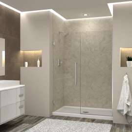 Ethan 54.5-in W x 76-in H Hinged Shower Door
