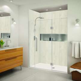 Ethan 64-in W x 76-in H Hinged Shower Door