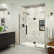 SMEHTF66247610C-BK-MB Ethan 66-in W x 76-in H Hinged Shower Door in Matte Black with Clear Glass