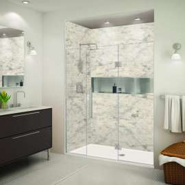Ethan 67.5-in W x 76-in H Hinged Shower Door
