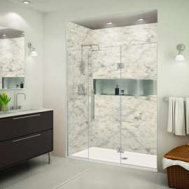 Ethan 69.5-in W x 76-in H Hinged Shower Door