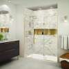 SMEHTF695277610C-BK-CB Ethan 69.5-in W x 76-in H Hinged Shower Door in Champagne Bronze with Clear Glass