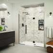 SMEHTF695277610C-T-MB Ethan 69.5-in W x 76-in H Hinged Shower Door in Matte Black with Clear Glass