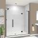 SMEHTF70287610C-T-MB Ethan 70-in W x 76-in H Hinged Shower Door in Matte Black with Clear Glass