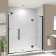SMEHTF71297610C-BK-MB Ethan 71-in W x 76-in H Hinged Shower Door in Matte Black with Clear Glass