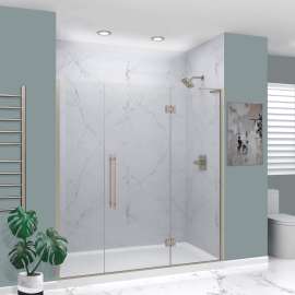 Ethan 72-in W x 76-in H Hinged Shower Door
