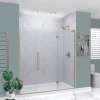 SMEHTF725247610C-BK-BS Ethan 72.5-in W x 76-in H Hinged Shower Door in Brushed Stainless with Clear Glass