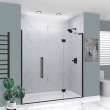 SMEHTF73257610C-T-MB Ethan 73-in W x 76-in H Hinged Shower Door in Matte Black with Clear Glass