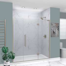 Ethan 75-in W x 76-in H Hinged Shower Door