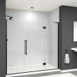 SMEHTF77297610C-BK-MB Ethan 77-in W x 76-in H Hinged Shower Door in Matte Black with Clear Glass