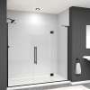 SMEHTF78247610C-BK-MB Ethan 78-in W x 76-in H Hinged Shower Door in Matte Black with Clear Glass