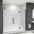 SMEHTF78247610C-BK-MB Ethan 78-in W x 76-in H Hinged Shower Door in Matte Black with Clear Glass