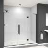 SMEHTF78247610C-T-MB Ethan 78-in W x 76-in H Hinged Shower Door in Matte Black with Clear Glass