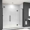SMEHTF78307610C-BK-MB Ethan 78-in W x 76-in H Hinged Shower Door in Matte Black with Clear Glass